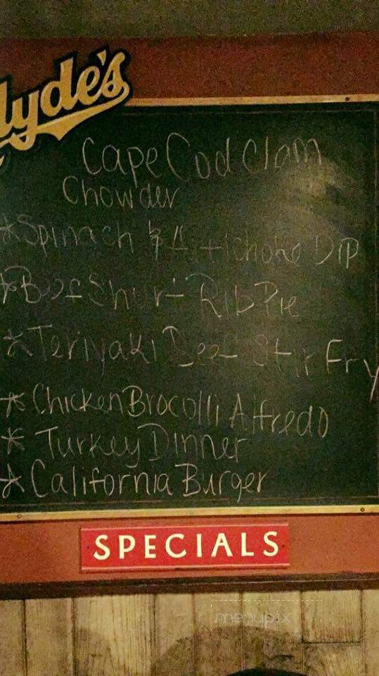 Clyde's Roadhouse Bar & Grille - Walpole, MA menu_pic