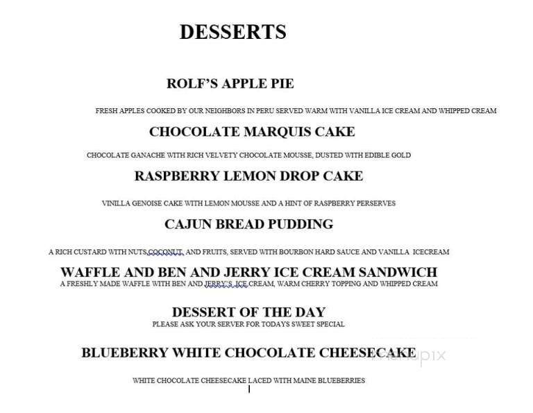 Old Dock House & Marina - Essex, NY menu_pic