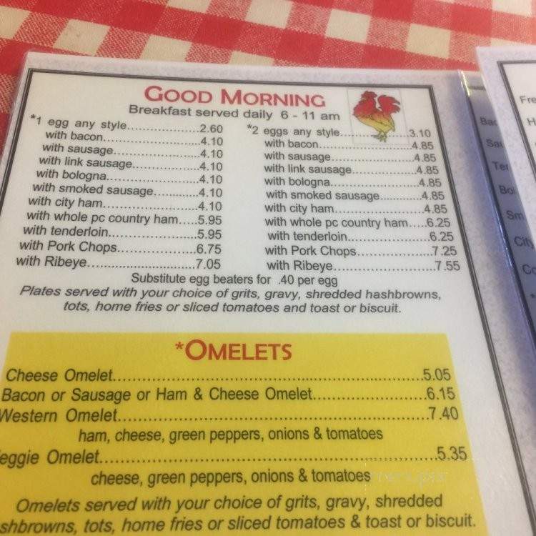 Speedy Lohr's BBQ - Lexington, NC menu_pic