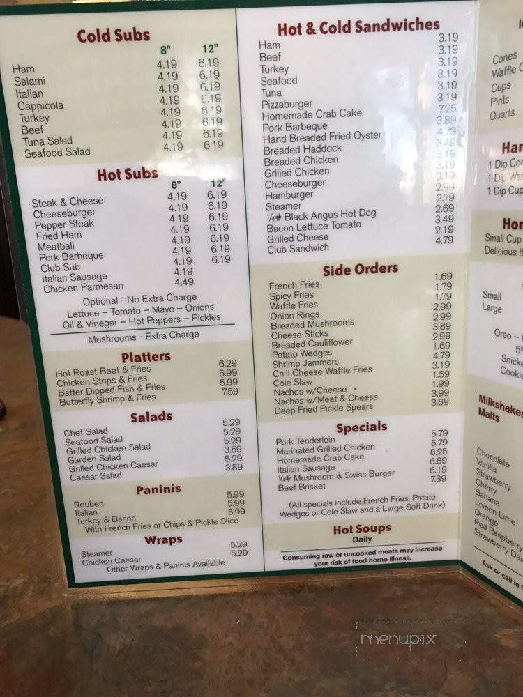 Mikie's Ice Cream & Sandwich - Greencastle, PA menu_pic