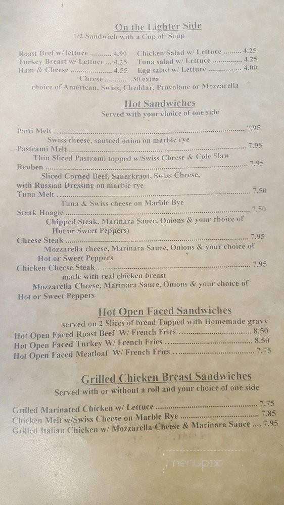 Trolley Shops Restaurant - Bangor, PA menu_pic