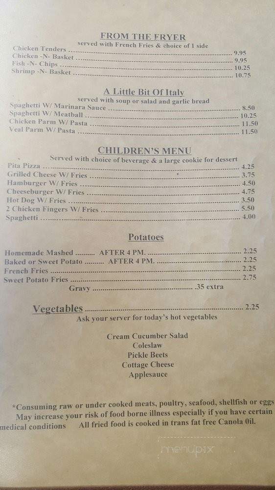 Trolley Shops Restaurant - Bangor, PA menu_pic