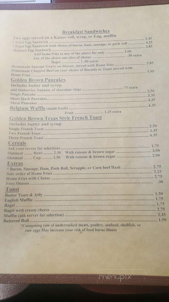 Trolley Shops Restaurant - Bangor, PA menu_pic