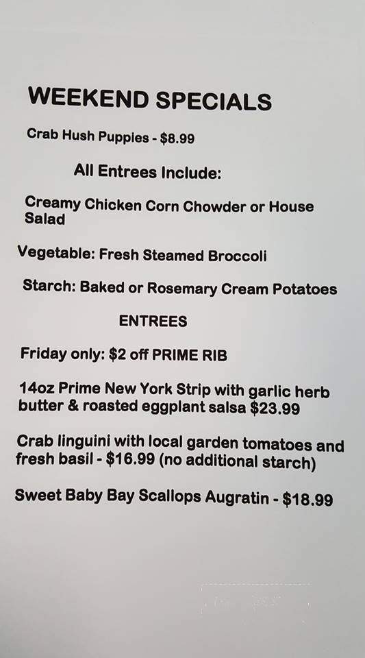 Backdraft - Kinsale, VA menu_pic