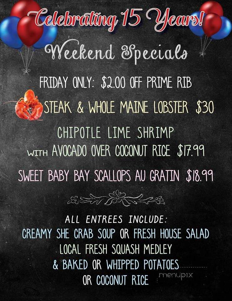 Backdraft - Kinsale, VA menu_pic