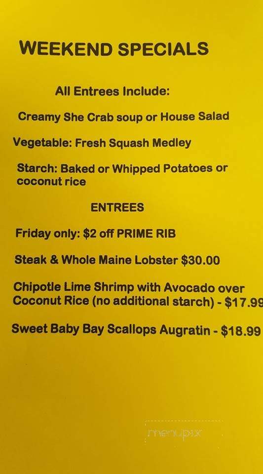 Backdraft - Kinsale, VA menu_pic