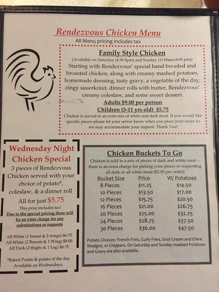 Rendezvous - Luxemburg, WI menu_pic