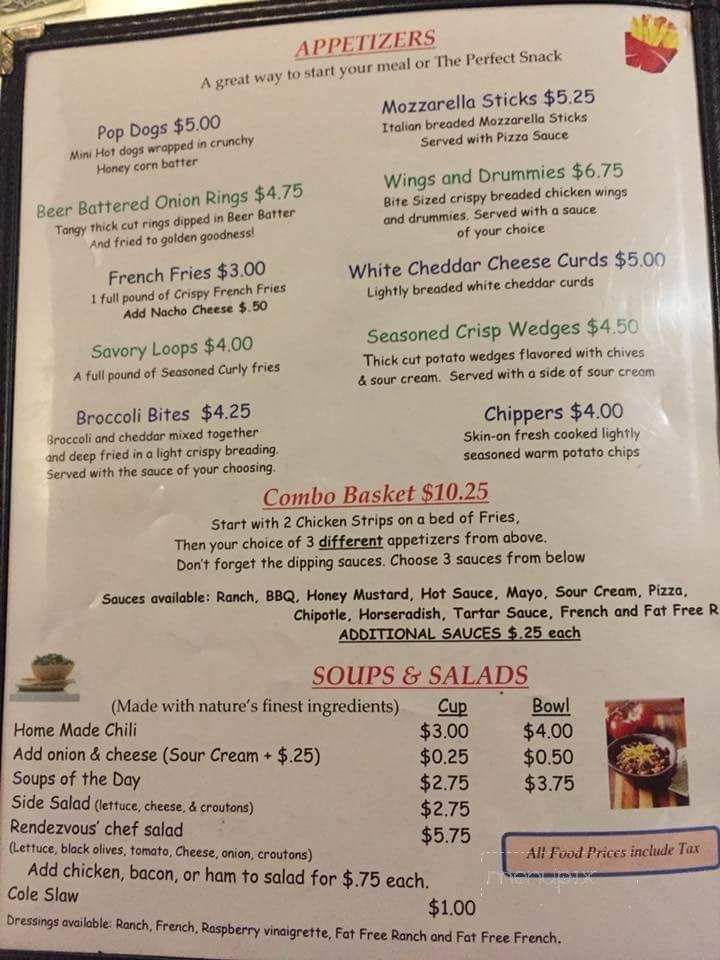 Rendezvous - Luxemburg, WI menu_pic