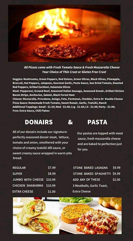 Best Of Stone Baked Pizzeria - Fort St John, BC menu_pic