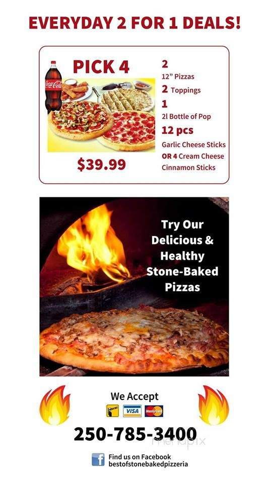 Best Of Stone Baked Pizzeria - Fort St John, BC menu_pic