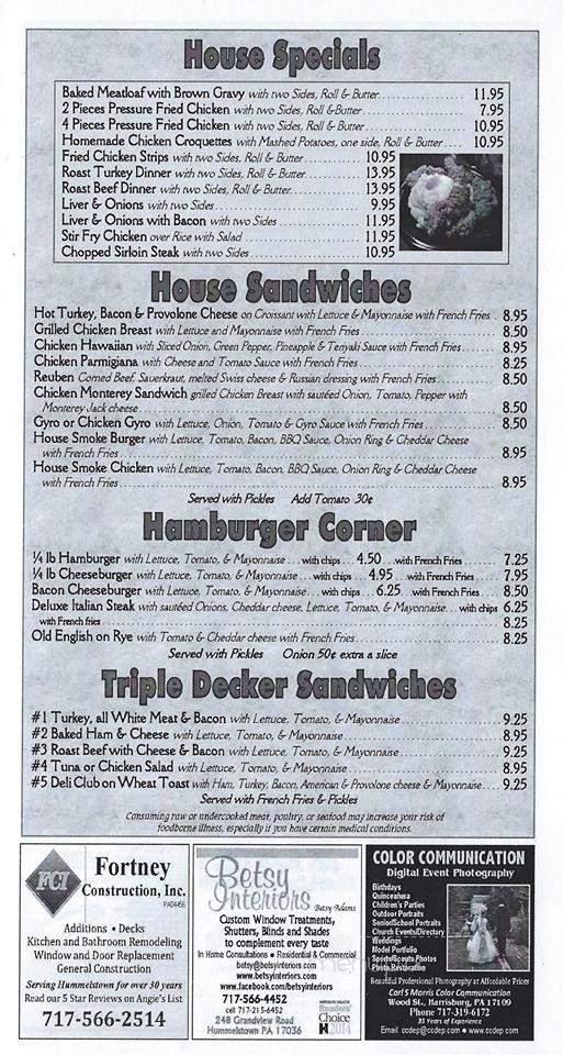 Promenade Family Restaurant - Harrisburg, PA menu_pic