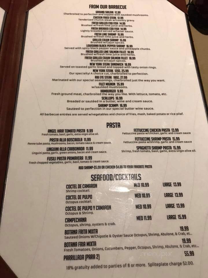 Safari Club - Dinuba, CA menu_pic