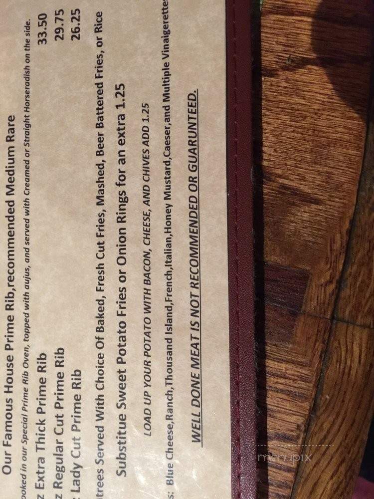 The Den Steakhouse & Bar - Dillon, MT menu_pic