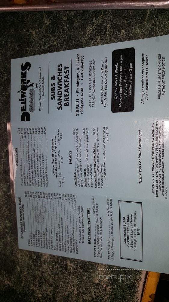 Deli Works - Flemington, NJ menu_pic