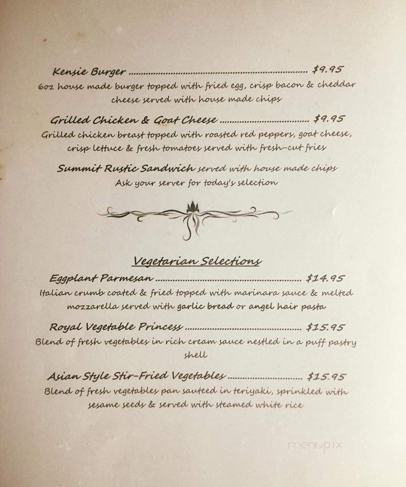 Summit View Restaurant - Schuylkill Haven, PA menu_pic