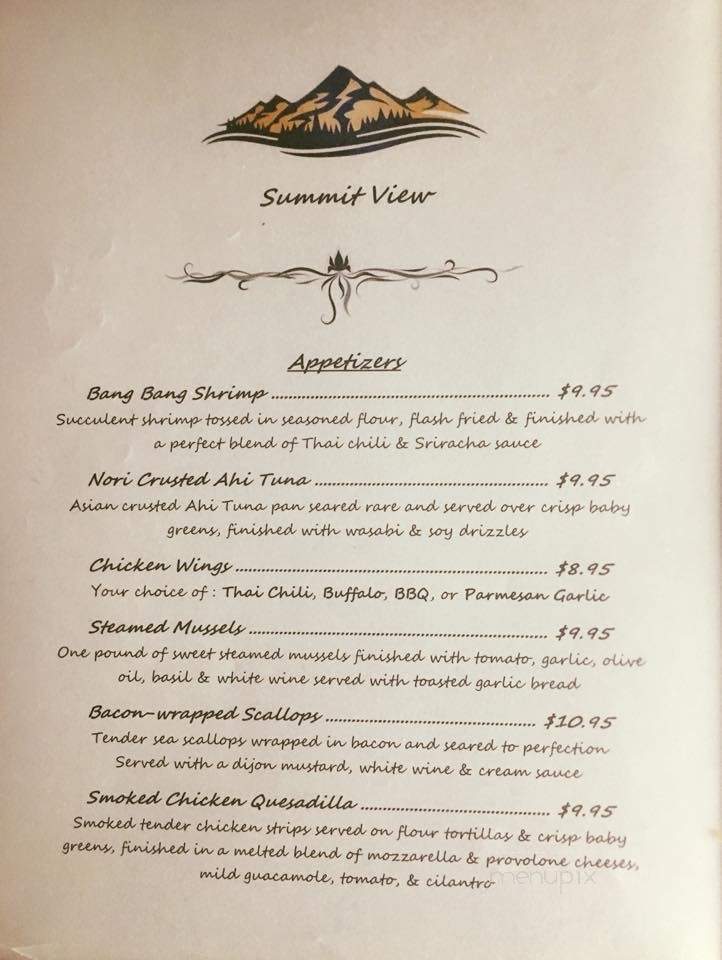 Summit View Restaurant - Schuylkill Haven, PA menu_pic
