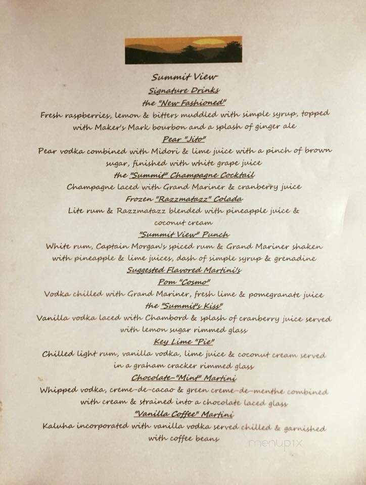 Summit View Restaurant - Schuylkill Haven, PA menu_pic