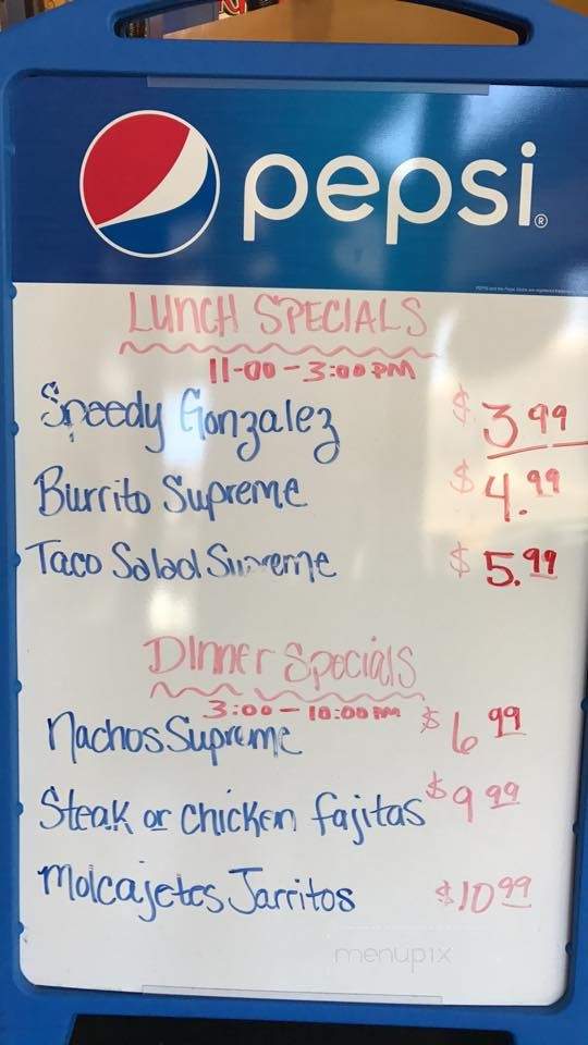 Jarrito's Family Mexican Restaurant - Lake City, SC menu_pic