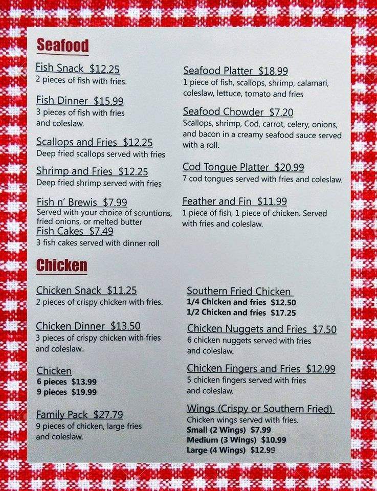 Rod's Restaurant - Clarenville, NL menu_pic