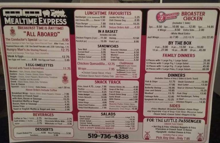 Mealtime Express - Amherstburg, ON menu_pic
