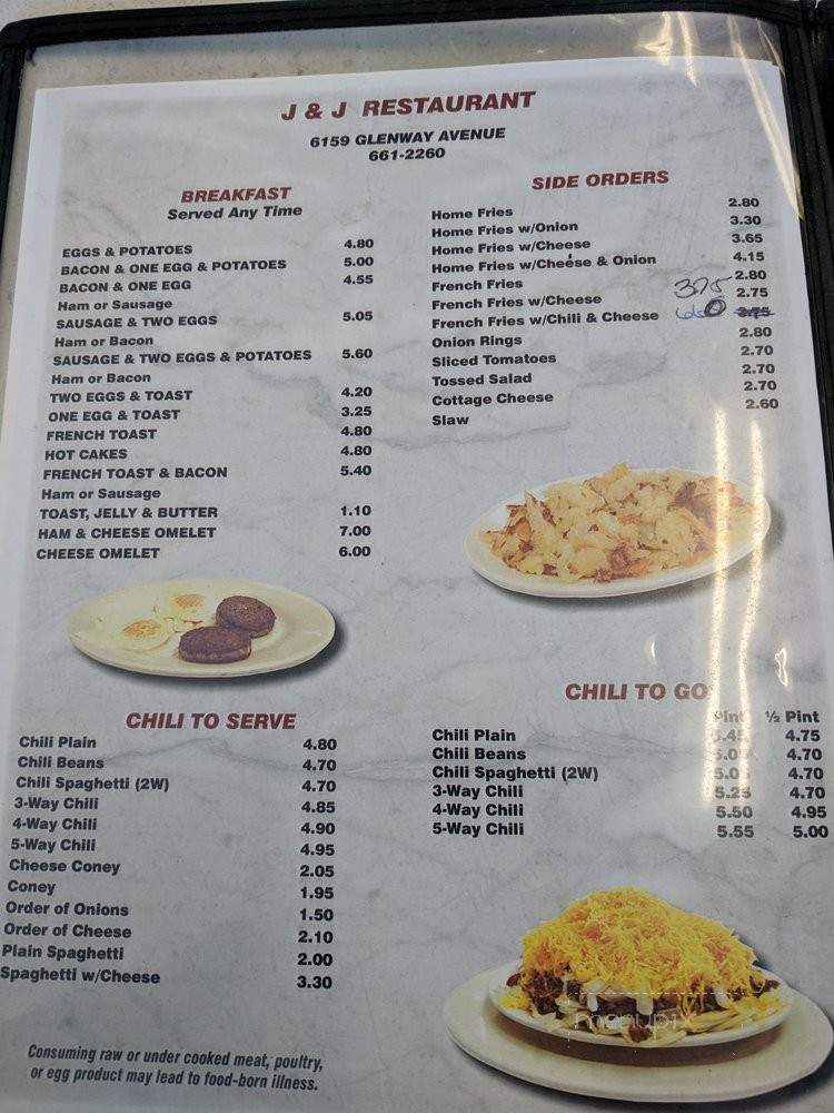 J & J Restaurant - Cincinnati, OH menu_pic