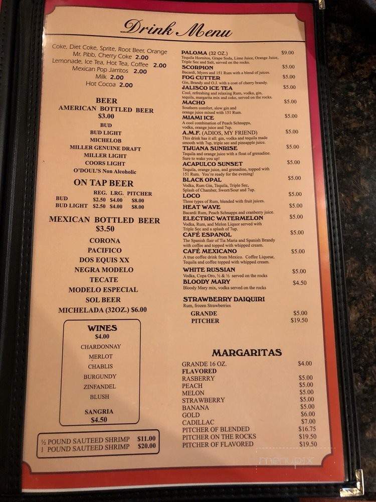 Pueblo Viejo - Monroe, WA menu_pic