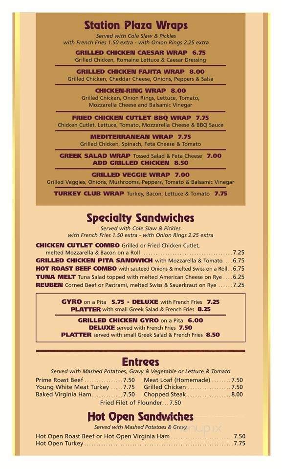 Station Plaza Coffee Shop - Mineola, NY menu_pic