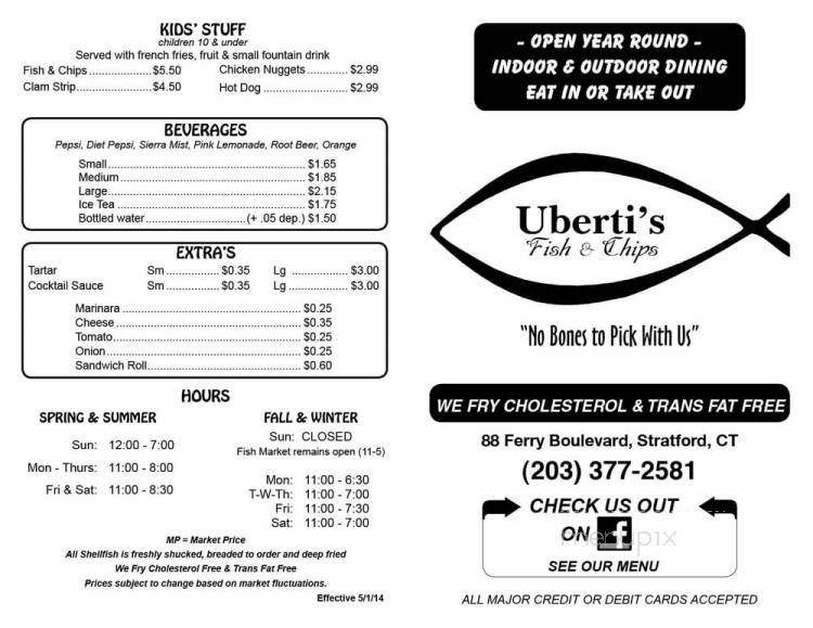 Uberti's Fish-N-Chips - Stratford, CT menu_pic