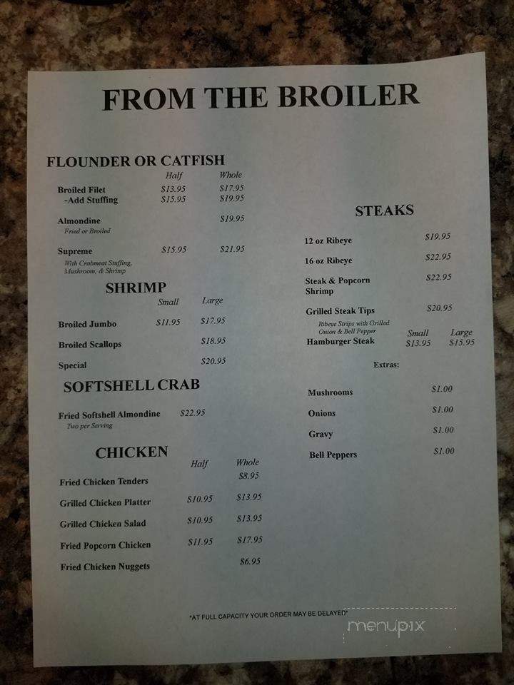 Politz's Restaurant - Thibodaux, LA menu_pic