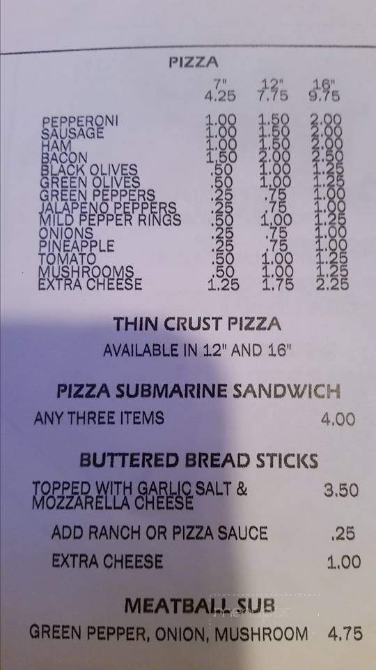 Fergs' Parma Pub - Parma, MI menu_pic