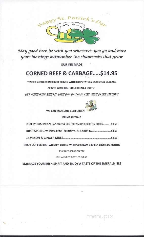 Blairstown Inn Inc - Blairstown, NJ menu_pic