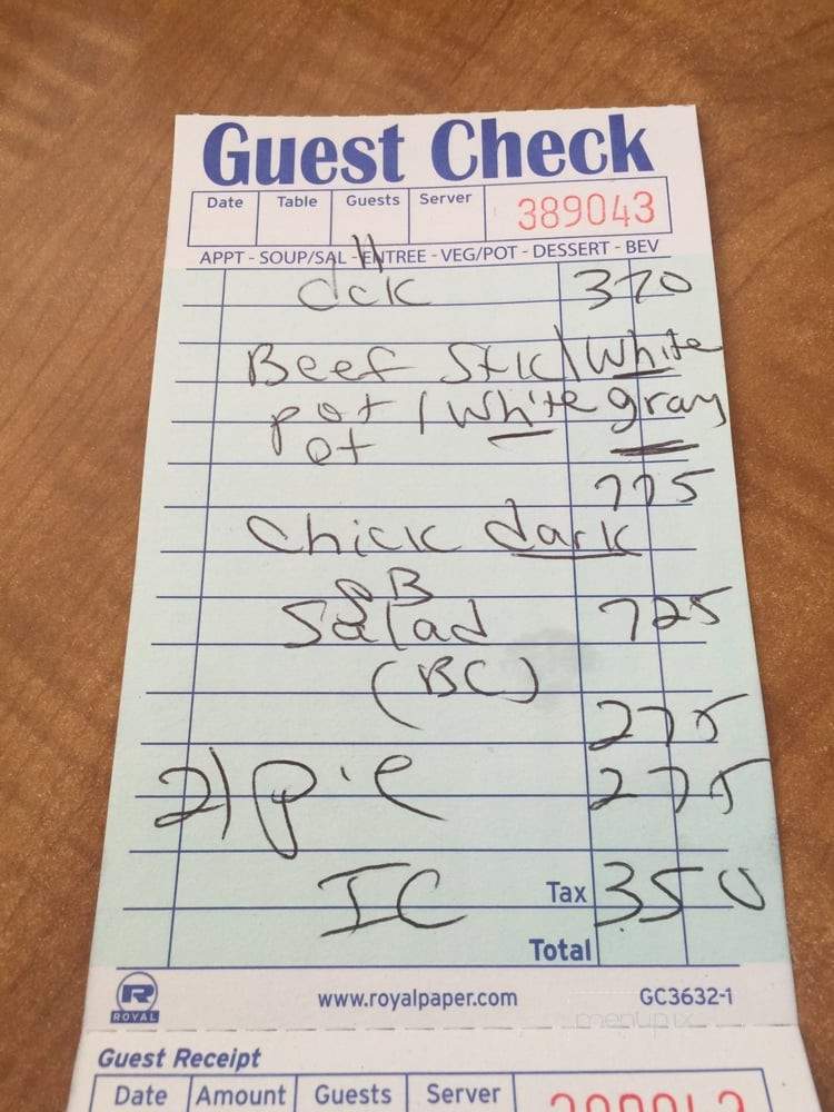 Blake Restaurant - Candor, NC menu_pic
