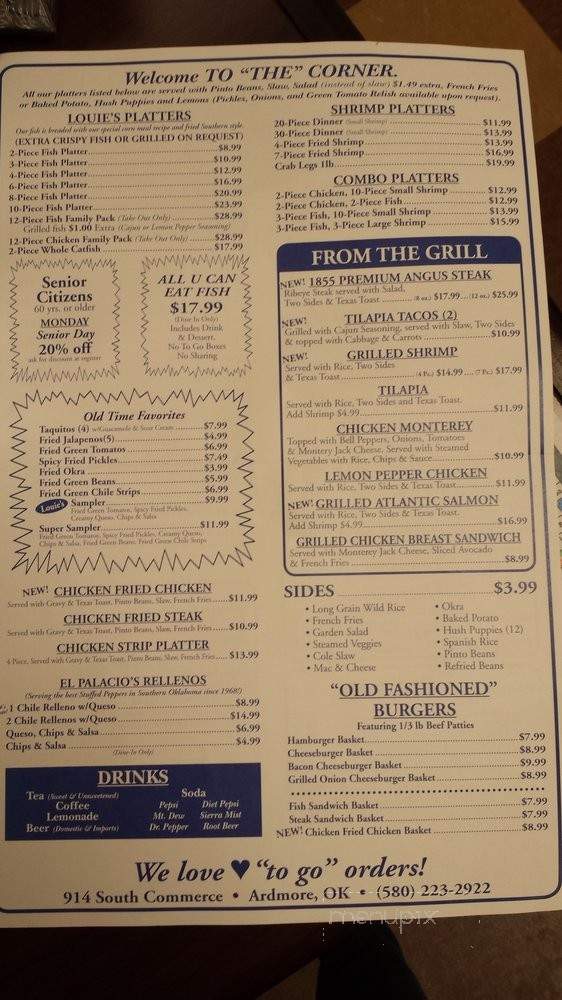 Catfish Corner - Ardmore, OK menu_pic