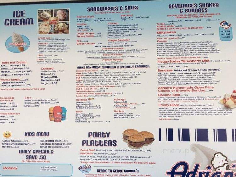 Adrian's Custard & Beef - Grand Island, NY menu_pic