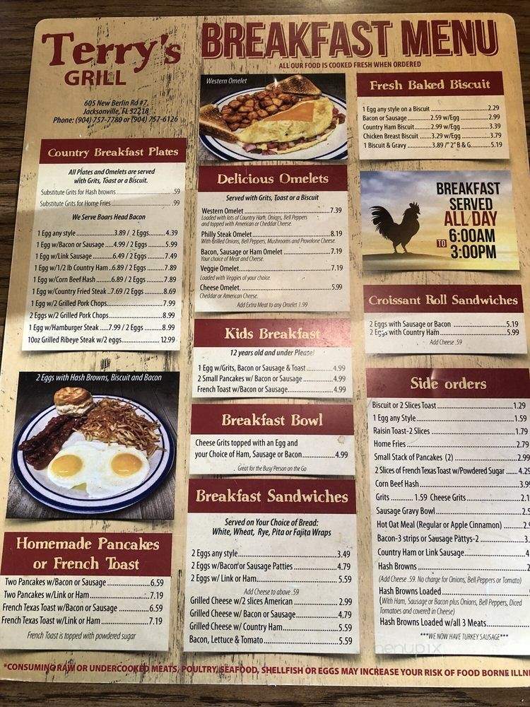 Terry's Grill - Jacksonville, FL menu_pic