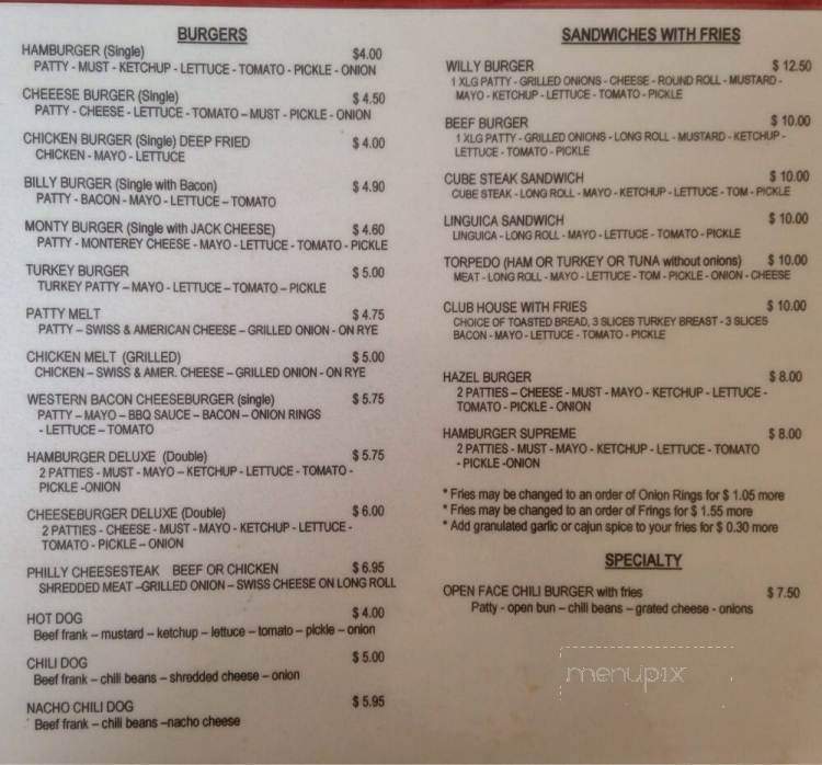 Hazel's Drive In - Antioch, CA menu_pic