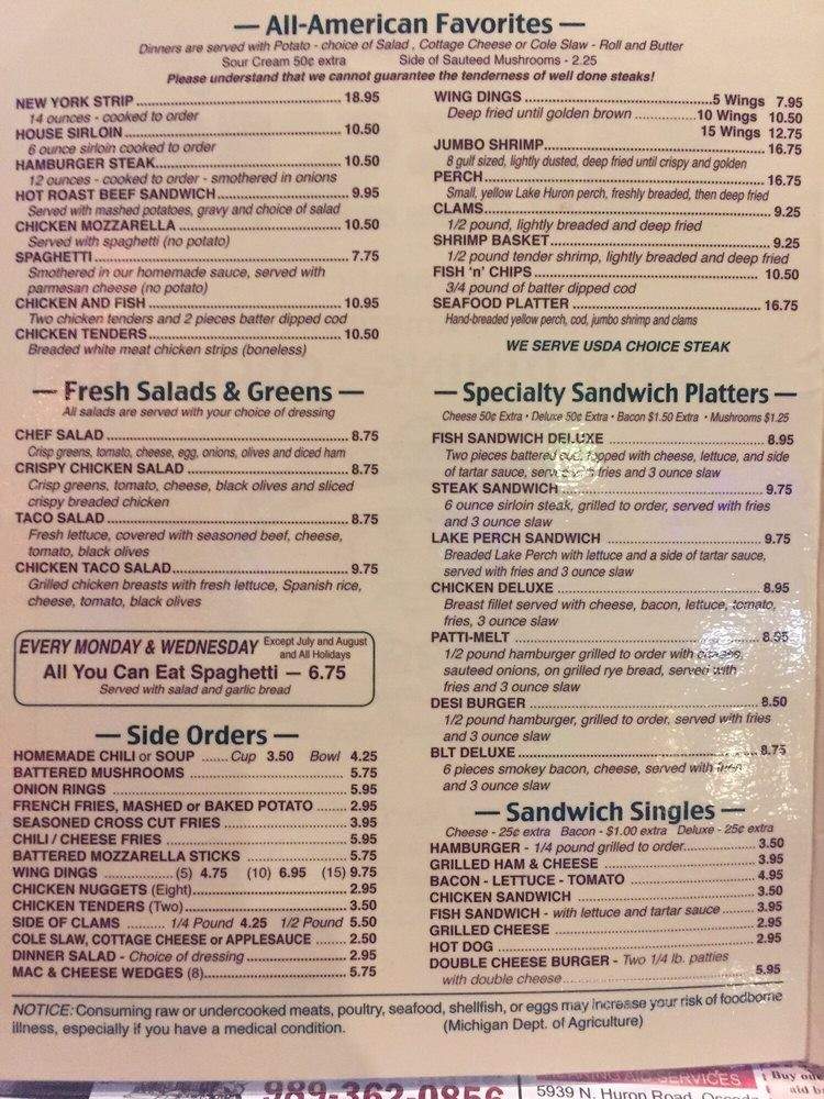 Desi's Taco Lounge - Oscoda, MI menu_pic
