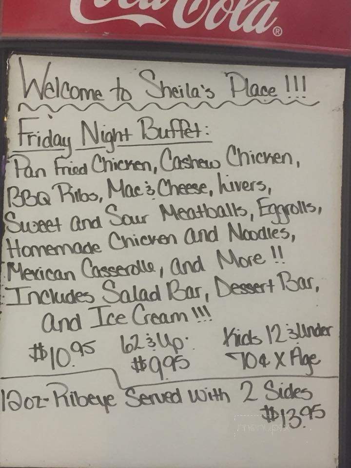 Sheila's Place - Marshfield, MO menu_pic