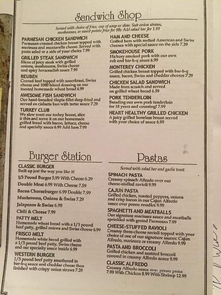 Sheila's Place - Marshfield, MO menu_pic