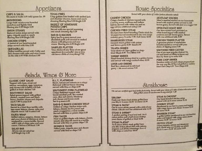 Sheila's Place - Marshfield, MO menu_pic