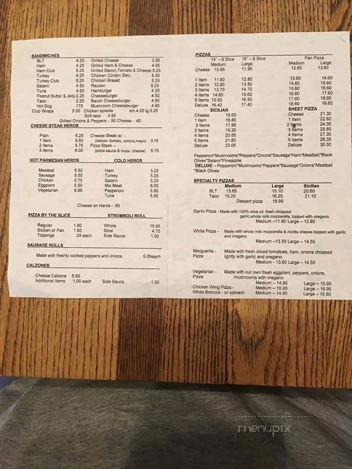 Gramma D's - Walton, NY menu_pic
