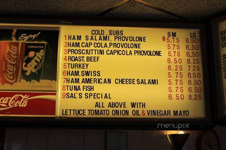 Sal's Pizzeria - De Ruyter, NY menu_pic