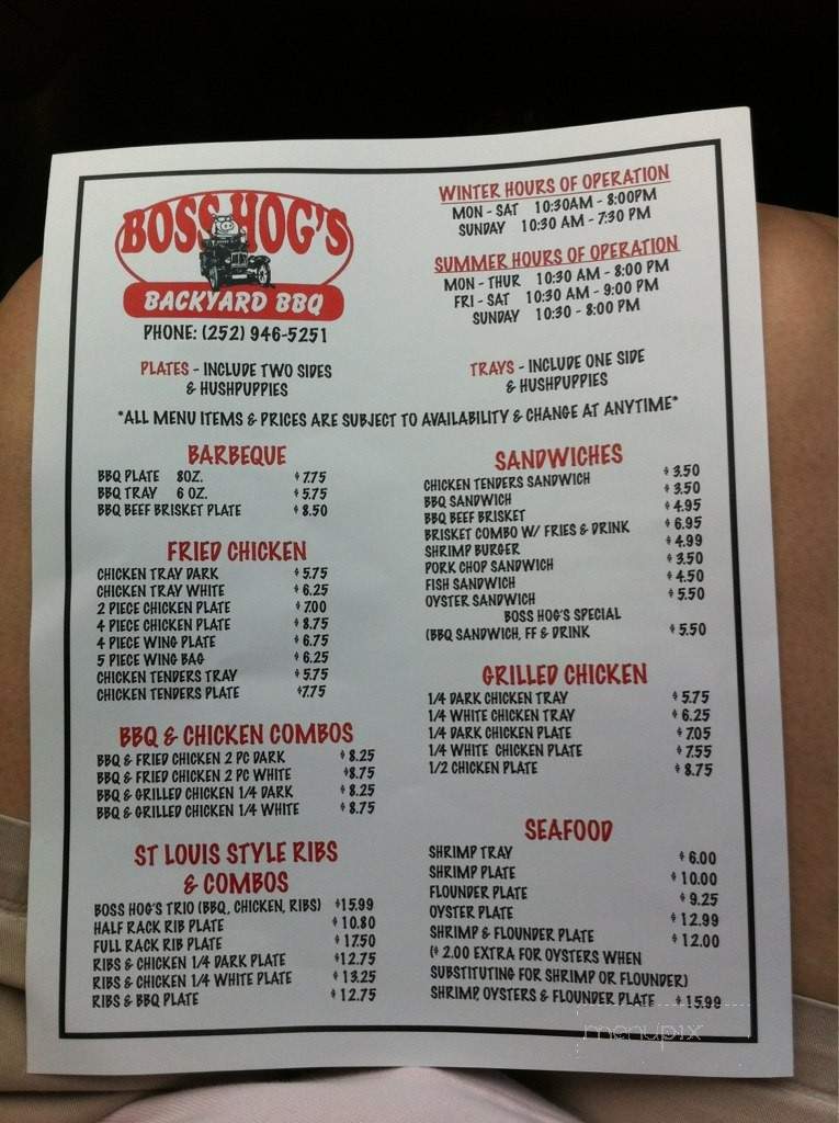 /3300539/Boss-Hogs-Backyard-Barbeque-Washington-NC - Washington, NC