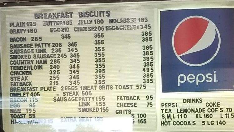 King Chicken Drive In - Washington, NC menu_pic