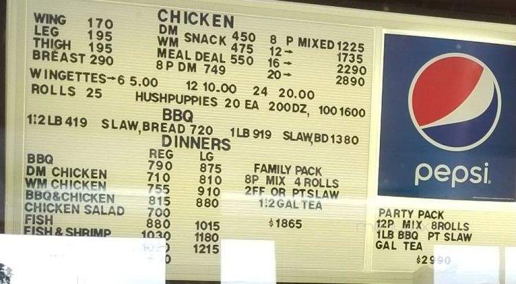 King Chicken Drive In - Washington, NC menu_pic