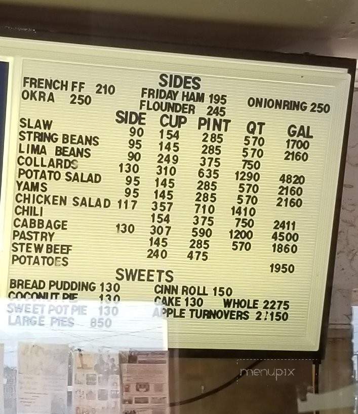 King Chicken Drive In - Washington, NC menu_pic