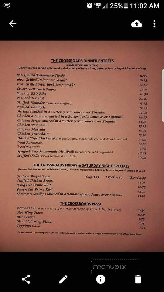 Crossroads - Waymart, PA menu_pic