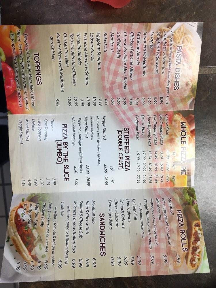 Milano's Pizza - Somerville, TN menu_pic
