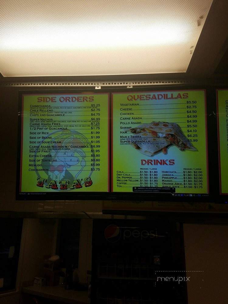Tata's Burritos - Centennial, CO menu_pic