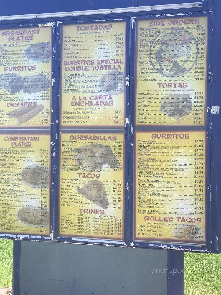 Tata's Burritos - Centennial, CO menu_pic